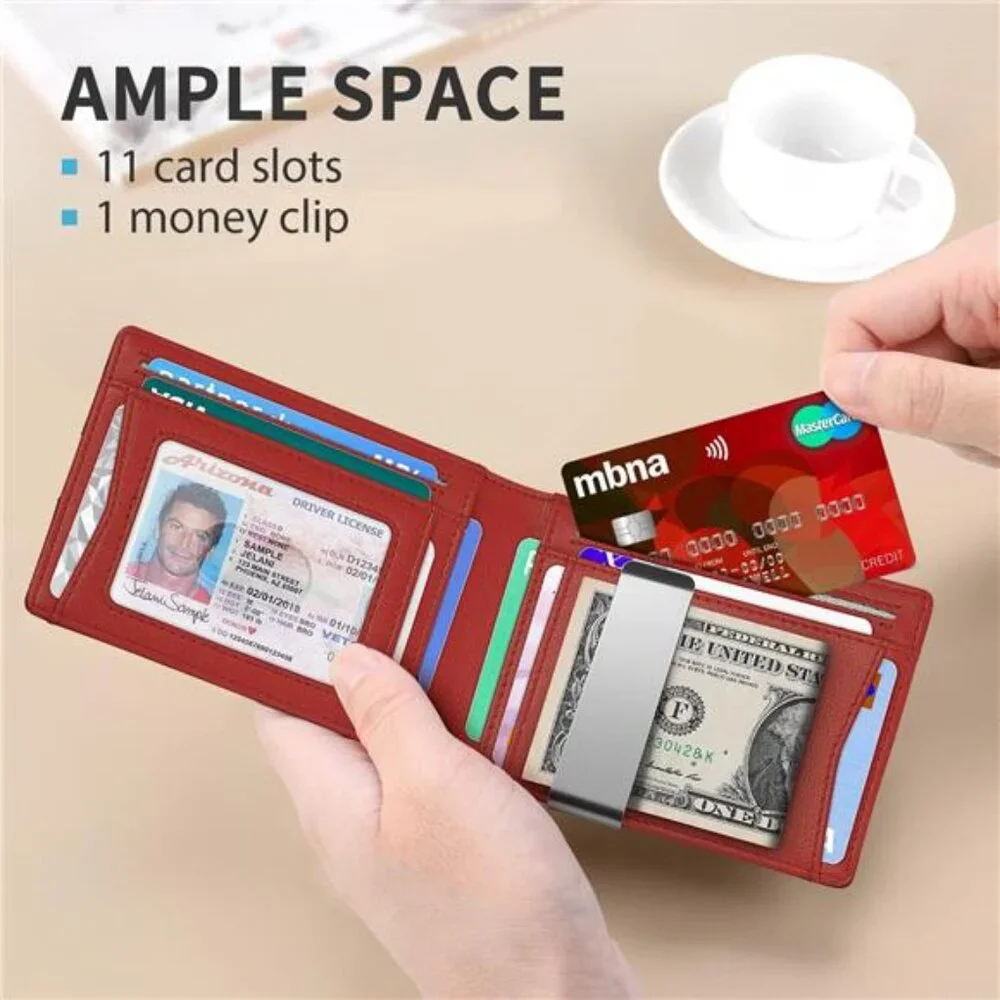 New Slim Novelty Wallets for Men RFID Blocking 11 Card Holder Minimalist